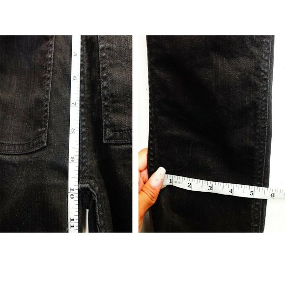 $239 MADEWELL Women's Black Denim Jean Overall XS Jumpsuit Boot Cut Cross Back - Picture 9 of 12